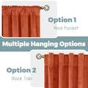 BGment Luxury Velvet Curtains 90 Inches for Living Room, Terracotta Rust Fall Decor Blackout Velvet Curtains Super Soft Drapes with Back Tab and Rod Pocket for Bedroom, Set of 2 Panels, 52 x 90 Inch