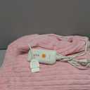 Bedsure GentleSoft Heated Blanket Throw - Soft Ribbed Flannel Electric Blanket, Heating with 6 Time Settings (Up to 10H), 6 Heating Settings, Warm Gifts for Grandma (50x60 inches, Pink