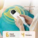 Weighted Heating Pad for Neck and Shoulders, Electric Heat Wrap with 6 Temperature & 4 Timer Settings, Auto Shut-Off, Machine Washable, Soothing Muscle Stiffness and Fatigue, Gift for Women Men
