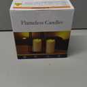 Homemory 6"x3" Outdoor Waterproof Flameless Candles, LED Candles, Battery Operated Candles with Remote and Timers, Electric Fake Plastic Pillar Candles, Ivory White, Set of 2