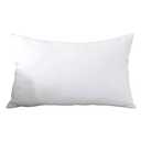 TAOSON Decorative 100% Cotton Canvas Square Solid Toss Pillowcase Cushion Cover Pillow Case with Hidden Zipper Closure Only Cover No Insert - White 12"x20"(30x50cm)