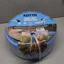 Kotto Heavy Duty 100ft Garden Hose, 5/8" All-Weather Water Hose with Crush-Resistant Brass Fittings, 600 PSI Burst Proof, Kink & Leak Resistant, Blue