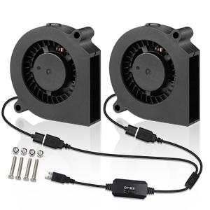 Wathai 60mm x 15mm Computer Case USB Blower Fan 5V with Variable Speed Controller for Receiver DVR PlayStation Xbox Computer Cabinet Cooling 2 Pack