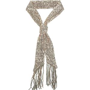 Small Scarf With Fashionable Sequins For Decoration (Tassel Rose Gold)