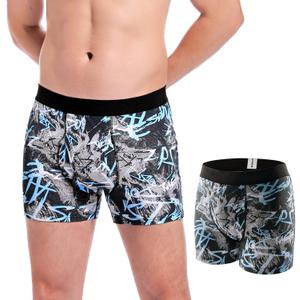 Carer Washable Incontinence Underwear for Men Reusable Mens Urinary Incontinence Box Briefs for Bladder Leak Protection 120ml Front Absorbency Cotton Leakproof Underwear Pattern 2XL