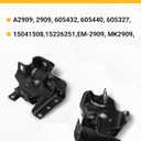 Engine Motor Mounts Left & Right 2pcs for 99-06 Silverado Tahoe Sierra 1500 V8 4.8L 5.3L 6.0L, Replace OE A2909 A2909