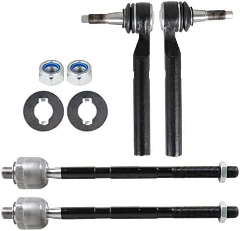 labwork Front Inner Outer Tie Rod End Driver Passenger Kit Set Replacement for Hummer H3 H3T 2006-2010