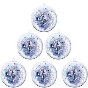 20Pcs (3.15"/80mm) Clear DIYChristmas Ornaments, Clear Plastic Fillable Ornaments Ball, for Christmas, for New Years Present Holiday Wedding Party Home Decor.