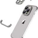 Losin Compatible with iPhone 16 Pro Max Case Borderless Design Camera Lens Protection Thin Lightweight Soft Silicone Frameless Case Shockproof Bumper Cover for iPhone 16 Pro Max 6.7 inch, Gray