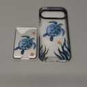 Toycamp for Pixel 9 Pro/Pixel 9 Case - Compatible with Magsafe Credit Card Holder Wallet Magnetic Cute Women Teen Girls Kawaii Girly Unique Sea Turtles Design Phone Cover for Google 9 Pro/Pixel 9