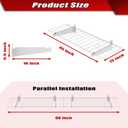 WALMANN 2 Pack Garage Wall Shelves, 45x15 inch Wall Mounted Storage Shelves for Garage Heavy Duty Floating Shelf, Holds Up to 220 lbs(White)