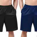 DEVOPS Men's 2-Pack Mesh Athletic Workout Basketball Running Mesh Shorts with Pockets