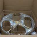 Modern Crystal Chandelier 8-Light Gold Semi Flush Mount Ceiling Light Fixture 18" Round Crystal Pendant Light for Dining Room Entryway Hallway Kitchen Island