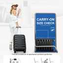 20 inch carry on luggage 22x14x9 Airline Approved, Black