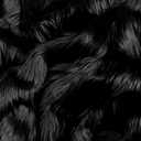 EOVEA Faux Fur Fabric by The Yard  60" Wide | 2.5" Long Pile Shaggy Mohair | Soft Fluffy Fake Fur for Fursuits, Cosplay, Costumes, Sewing, Crafts | Cruelty-Free Plush Fabric(Black, One Yard)