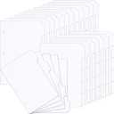 Chuangdi 120 Pcs/24 Sets Mini Binder Dividers with Tabs 5 Tab Dividers for 3 Ring Binders 5.5 x 8.5 Inches Mini Dividers Sets A5 Paper Dividers for 3 Ring Binders(White)