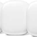 Google Nest WiFi Pro - 6E - Reliable Home Wi-Fi System with Fast Speed and Whole Home Coverage - Mesh Router - 3 Pack - Snow