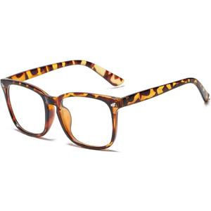 Jcerki Myopia glasses -1.50 Distance nearsighted glasses Leopard Print Frame Unisex Glasses