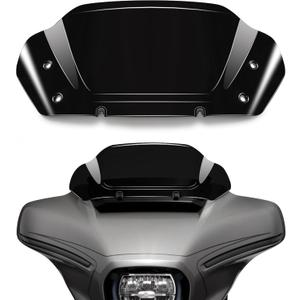 8" Wave Windshield Windscreen Wind Splitter fits for Harley Davidson CVO Street Glide FLHXSE 2023-2024, Street Glide FLHX 2024-up, FLHX 2025-up (Black)
