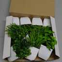 Der Rose 8 Pack Fake Plants Small Artificial Faux Potted Plants for Home Office Farmhouse Bathroom Bedroom Decor Indoor (Green)