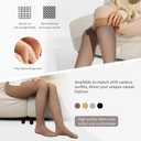 2 x EXQUISLIFE Fleece Lined Tights Sheer Women - Fake Translucent Warm Pantyhose Leggings Sheer Thick Tights, for Winter (Black)