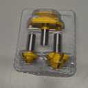 MNA 45 Degree Lock Miter Router Bit 3-Piece Set, for 1/2, 3/4, 1 Cutting Height, 1/2 Inch Shank. Easy to Create Lock Miter Joint