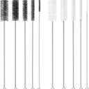 Straw Cleaner Brush Extra Long 12 inch, 10 PCS Straw Cleaner Brush Bristles Diameter (4+8+10+12+16mm) for Cleaning Straws, Pipe, Sippy Cup and Bottle