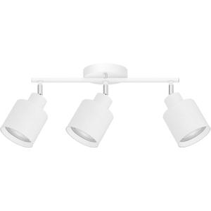 3-Light Led Track Lighting,White Ceiling Lighting Fixtures,Wall Sconces Ceiling Spotlight with Foldable Light Arms for Kitchen, Closet, Bedroom,GU10 Socket, Bulbs Not Included