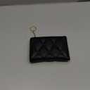 VODIU Women's Short Purse Leather Medium Wallet Leaf Bifold Card Coin Holder Small Purses Buckle Zipper Clutch, Black