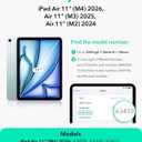 ESR 2 Pack Screen Protector for iPad Air 11 Inch M4/M3/M2 2026/2025/2024 (8th/7th/6th Gen), 9H Tempered Glass Film with Ultra Fit Tray, Apple Pencil Support, Scratch Resistant, HD Clarity, Bubble Free