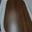 ZttRiee Coffee Table for Living Room, Modern Oval Coffee Table with Cabinets & Sliding Doors, Home Small Space, 47.2" Fluted Center Table, Walnut