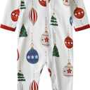 O2 BABY Baby Boys Girls Organic Cotton Zip-Front Sleeper Pajamas, Footed Sleep 'n Play(6-12 months)