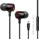 USB C Headphone for iPhone 15 16 Pro Max,USB Type C Earphones USB C Wired Earbuds Microphone Volume Control for MacBook Pro, Laptop, Samsung Galaxy S24, etc