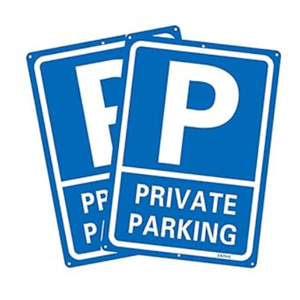 2-pack Black No Parking Sign, Aluminum, 25 X 35 cm, Minimalist Style