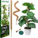 2 Pack Moss Pole, LveSunny 29 Inch Bendable Moss Pole Monstera Plant Support, More Flexible and Corrosion-Resistant Monstera Plant Support, Suitable for Potted Plants to Grow Upwards (brown)