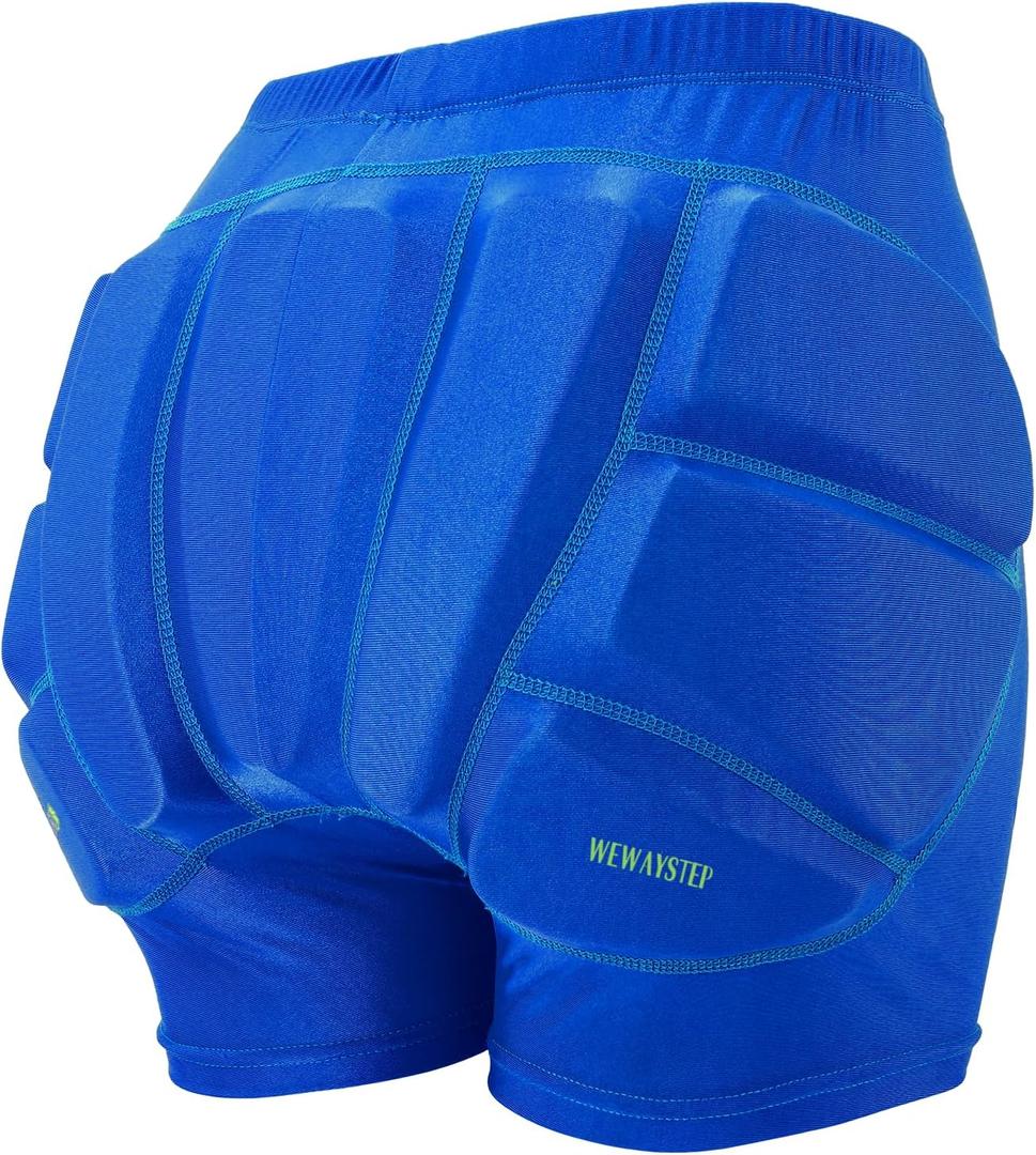 Kids Butt & Hip Padded Shorts for Skating,Youth Hip Protection Pads Figure Skating Shorts Crash Butt Pads for Tailbone & Butt (Medium, Blue)