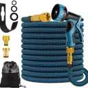 75FT Garden Hose Expandable Garden Hose with 10 Function Hose Spray Gun/Solid Brass Fittings Leak Proof Lightweight - Used for Gardening Watering etc(75FT)