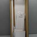 VASAGLE Small Storage Corner Floor Cabinet with Door, 7.9 x 7.1 x 31.5 Inches, Narrow Toilet Paper Storage Holder, Adjustable Shelves, for Bathroom, Living Room, Small Spaces, Cloud White UBBC310W01