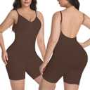 Tank Bodysuit for Women Tummy Tucker Shapewear Butt Lifter Body Shaper Compression Bodysuit (Small, Brown)