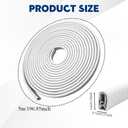 2 x 16.4Ft(5M) Car Door Edge Guards, Car Door Edge Protector, No Glue Auto Door Entry Guard Protective Strip, Auto Door Protection Anti-Collision Rubber Clips Fit Most Cars (White, 5 Meters)