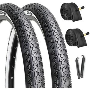 Hycline 26x2.125 Cruiser Bike Tires Set: 2-Pack 26-inch Premium Butyl Rubber Puncture-Resistant Folding Replacement Bicycle Tires for Beach Cruiser and Urban Commuting Bicycle