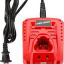 Ahomtikk 12V Rapid Charger Replacement for Milwaukee 12V Battery Charger 48-59-2401 Compatible with Milwaukee M 12 Lithium Battery 48-11-2411, 48-11-2412, 48-11-2420, 48-11-2440, 48-11-2460