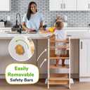 OCODILE Toddler Standing Tower - Adjustable Height Toddler Kitchen Stool Helper - Ideal Kids Kitchen Step Stool for Learning New Skills - Extra Secure with Safety Feet - White