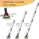 Crack Weeder Tool for Driveway & Patio, Crevice Weeding Tool with Long Handle, Stainless Steel Weed Remover for Sidewalk, Garden, Lawn