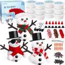 BANBBUR 12 Pack Christmas Stocking Stuffers for Kids,Christmas Crafts for Kids,Modeling Clay DIY Build a Snowman Crafts Kit Bulk Christmas Gifts Activities