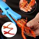 2 x 6 Pcs Crawfish Peeler, Sturdy and Practical Crayfish Shelling Device, Convenient and Smart Seafood Sheller Tool for Families and Restaurants (6, Blue/Orange/Red)