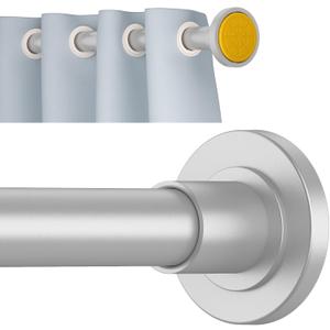 Silver Shower Curtain Rod Tension 30 to 80 Inch,1 Inch Diameter Adjustable Tension Curtain Rod No Drilling,Shower Rods for Bathroom,No Rust