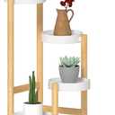 Wisuce Bamboo Plant Stands Indoor, 4 Tier Tall Corner Plant Stand Holder & Plant Display Rack for Outdoor Garden Indoor Home(4 Tier -1)