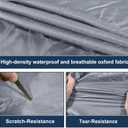 Car Cover Waterproof All Weather with Driver Door Zipper for Jeep Wrangler JK JL 2 Door 2007-2021 / Full Exterior Cover/Durable 210D Oxford Cloth / 1Pcs Gray (Silver Tone)