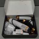 Blow Dryer Brush Set 5 in 1, Hot Air Styler Negative Ionic Low-Temp Hair Care Air Curling Wrap, Round Brush Dryer & Curling Iron for Dry Volumize Straight Curl, 100-120V (Golden)